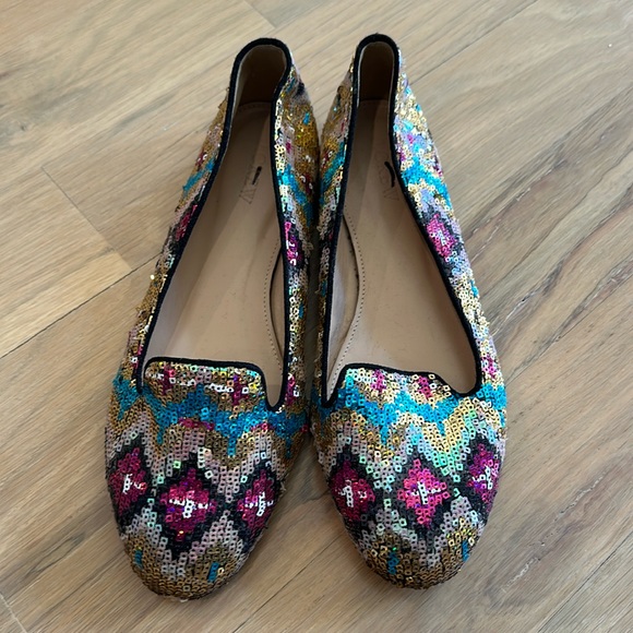 J. Crew Shoes - J Crew Sophie Sequin Multicolor Loafers 7